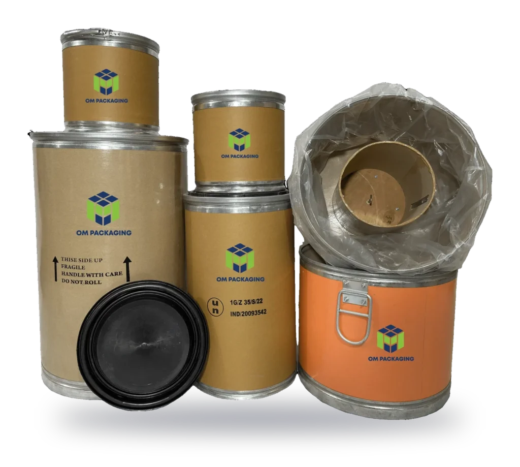 OM Packaging fibre drums with liners